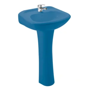 LAVAMANO Y PEDESTAL EDESA AZUL GALAXIE